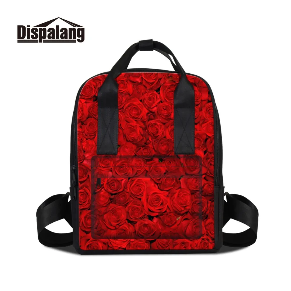 

Dispalang Beauty Daypack for Ladies Female College Backpack in Womens Daily Pack Design Print Pink Flower Trendy Girls Ruckpack