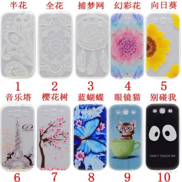 Для Samsung Galaxy S3 SIII I9300 Case Мягкие Силиконовые ТПУ Coque УФ Обложка Цвет Картина