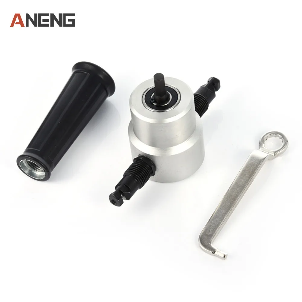 

1Set Nibble Metal Cutting Double Head Sheet Nibbler Saw Cutter Tool Drill Attachment Cutting Tool Nibbler Sheet Metal Cut