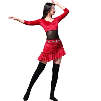 

New velvet Women's belly dance dress costume belly dancing clothes bellydance wear for girl M, L, XL Q3095