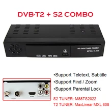 DVB-T2 + S2 Combo 2 in 1 Digital Satellite Receiver Combo dvb t2 + S2 HD 1080P dvb-t2 tv Box H.264 / MPEG-2/4 for Russia Europe
