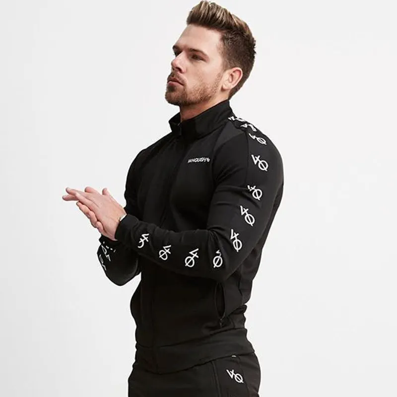 

2018 New Men Outerwear Coats Male Casual Fashion Zipper Jacket Man Autumn Winter Jogger Workout Tops Sportswear Brand Sweatshirt
