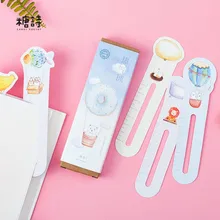 30 шт./партия милый мультфильм шар Бумага Закладка Kawaii линейка с животными закладки дети подарок кавайные канцелярские школьные принадлежности