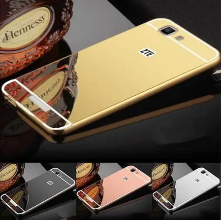 

Plating Mirror Phone Cases For ZTE Blade A610 Alumimum Metal Frame shell Back Cover for ZTE A610 A 610