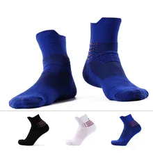 3 Pairs/Lot Men Professional Sport Socks Basketball Running Breathable Deodorant Cotton Socks for Winter Outdoor Exercise