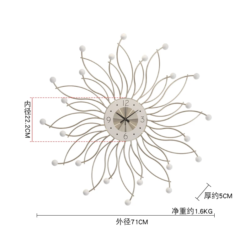 71 см, креативные настенные часы в скандинавском стиле, современный дизайн, бесшумные часы для ресторана, дома, модные декоративные кварцевые часы, большие часы на стену - Цвет: A    7171cm