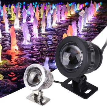 

10W AC 12V RGB LED Underwater Fontaine Lamp IP68 Waterproof Swimming Pool Pond Aquarium LED Light Lamp With Remote Controller
