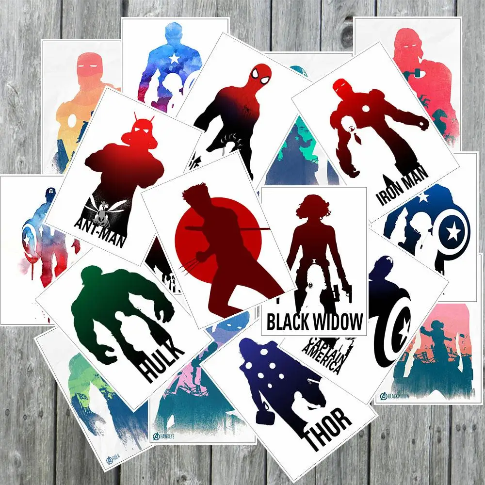 25 pcs/lot Marvel movie The Avengers Stickers Styling Waterproof Sticker Motorcycle Bike Laptop Skateboard Ipad Phone