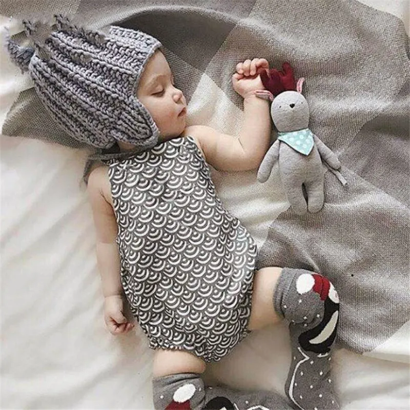 

Summer Sleeveless Body for Newborns Knitted Body suits Tops 0-24M Toddler Infant Baby Girl Romper Children Jumpsuit Outfit