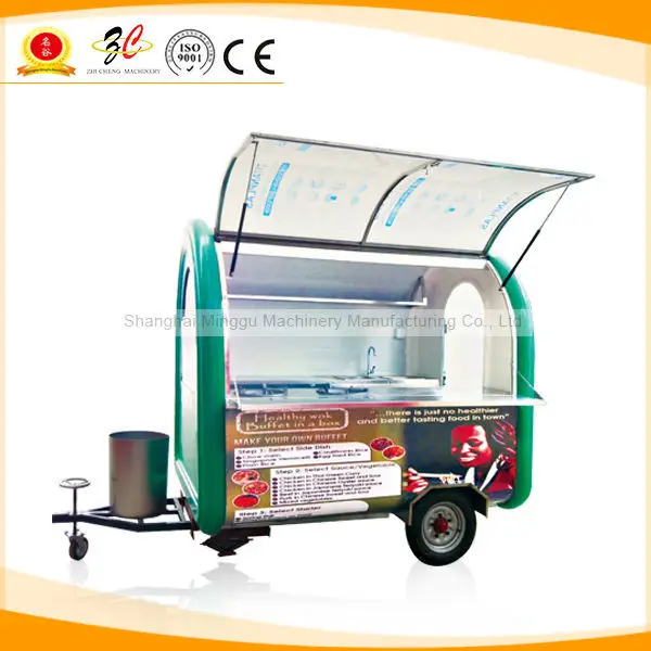 Mobile deep fryer vending carts, ice cream food kiosk, coffee