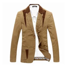 Frühling-Herbst 2014 Herren-casual-anzug Blazer Slim Fit Herrenanzug Jacke Beiläufige Geschäfts Plus Größe 4XL männer Baumwolle Mantel Oberbekleidung