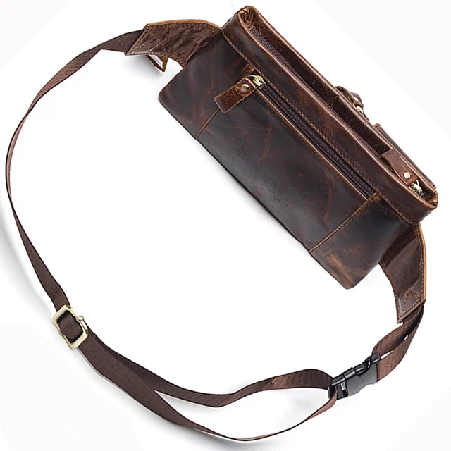 WESTAL Genuine Leather Waist Packs Men Waist Bags Fanny Pack Belt Bag Phone Bags Travel Waist Pack Male Small Waist Bag Leather 2