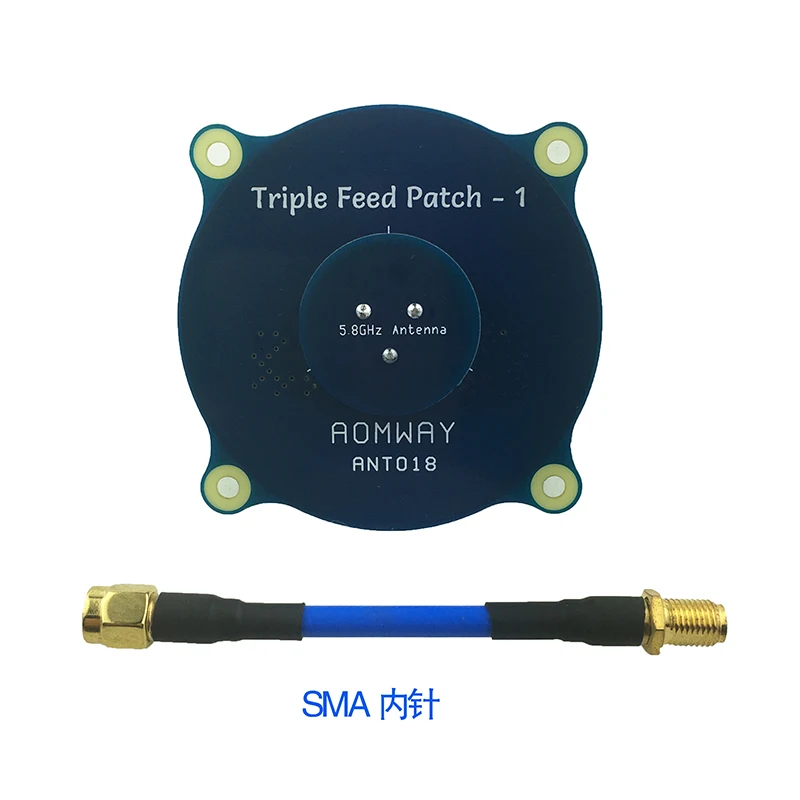 Оригинальный тройной кормовой патч Aomway ANT018 1 5 8G 8dBi RHCP / LHCP FPV антенна SMA RP Male для