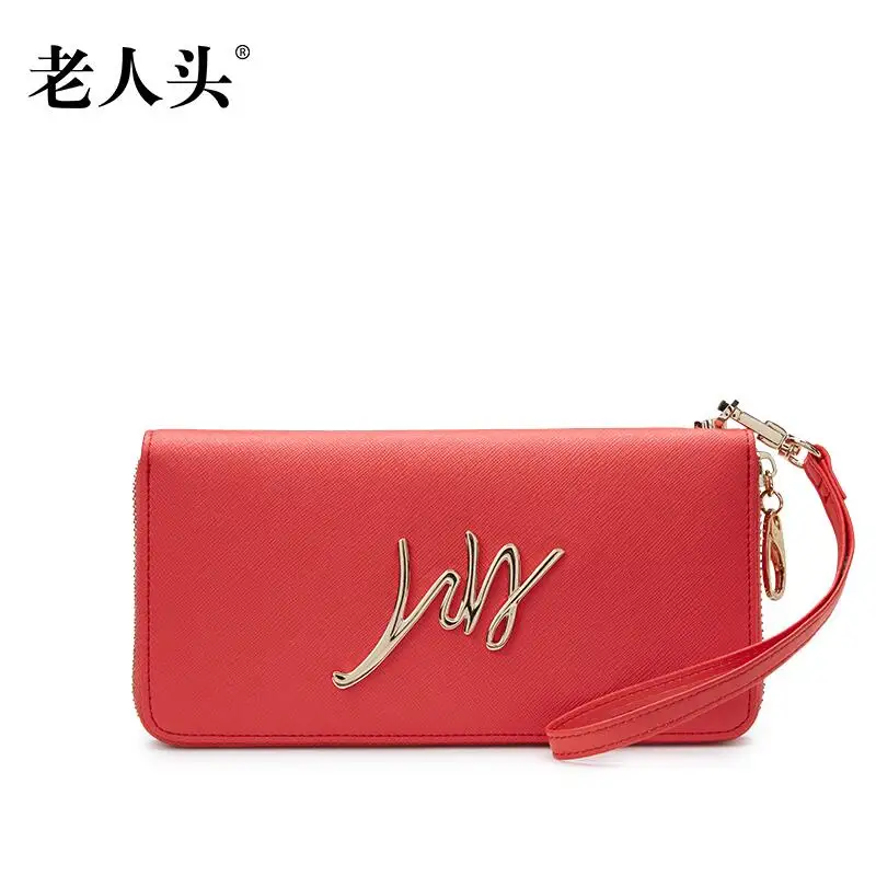 2016 laorentou high end luxury fashion leather clutch bag large capacity mobile phone brand100 high quality
