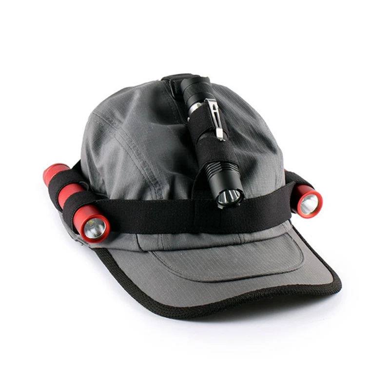 Jiguoor Black Flashlight Headband Headlight Bands Torch bands belt For