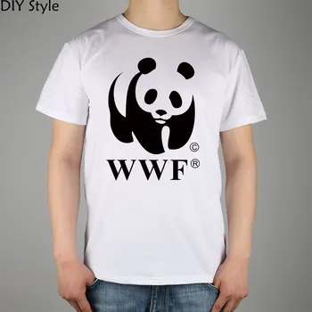 

WWF Panda Wildlife Conservation T-shirt cotton Lycra top 5002 Fashion Brand t shirt men new DIY Style high quality
