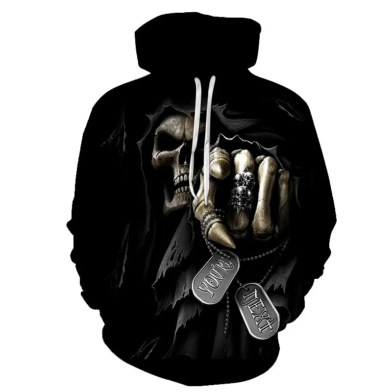 

Spring and Autumn Taro Horror Hoodie Digital Print Loose Hoodie Cosplay Costume Unisex