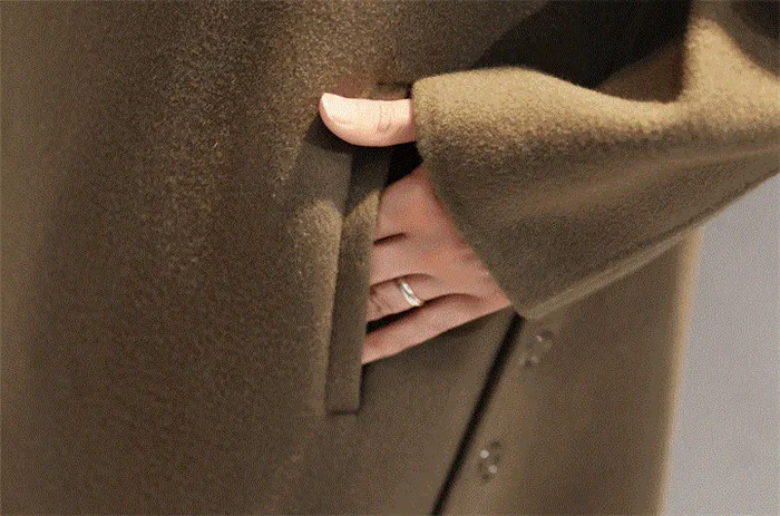Новинка года; сезон осень-зима; Модные женские пальто Casaco Feminino; Свободные шерстяные пальто средней длины; плащ шерстяное пальто для женщин; C142