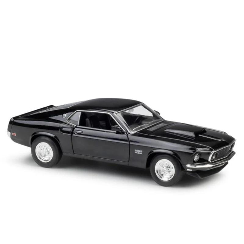 Около 19 см 1/24 масштаб 1969 Ford Mustang металлический сплав классический автомобиль литья под давлением модель Boss 429 игрушка Welly коллекционная игрушка для детей