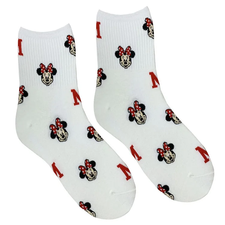 

Anime cartoon mouse women sock cute duck animal Comfortable breathable leisure white novelty funny compression fashion simple
