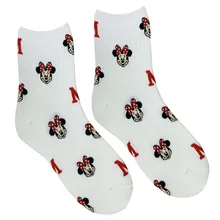 Аниме мультфильм мышь женские носки Милая Утка животных удобные дышащие для отдыха белый Новинка Забавные сжатия модные простые