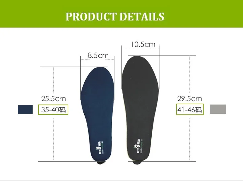 1900mAh Lithium Battery Shoe Pads Mobile APP Wireless Bluetooth Smart Control Electric Heating Insoles Winter Foot Warming Thermal Soles plantillas calefactables (10)