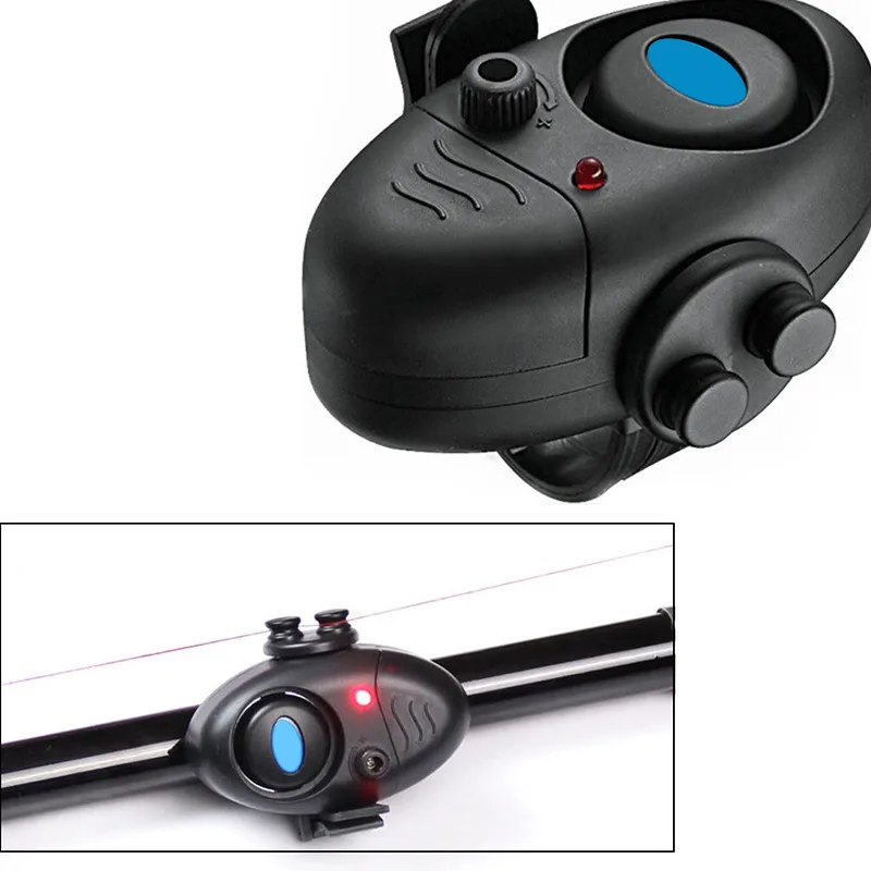 1 шт. электронный сигнализатор для укуса, беспроводной буферный светодиодный индикатор, сигнализация для укуса рыбы, звуковая сигнализация для большой ночной рыбалки