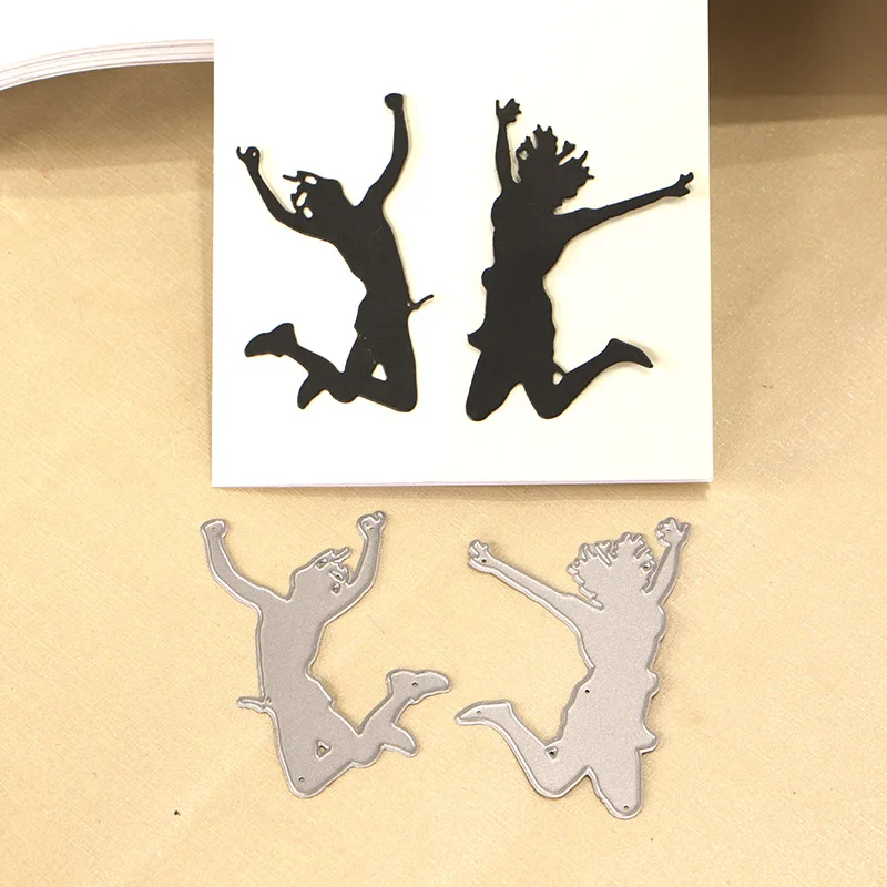 

DUOFEN METAL CUTTING DIES 130299 2pcs Jumping youth embossing stencil DIY Scrapbook Paper Album 2018 new