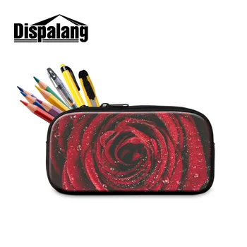 

Dispalang 3D red rose printing pencil case for girls multifunctional pen bags for students women's small portable cosmetic cases