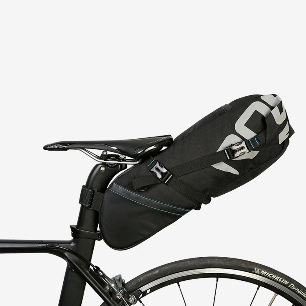 ROSWHEEL 131414 دراجة Seatpost حقيبة مقعد دراجة مقعد تخزين السلة الدراجات MTB الطريق الخلفية حزمة المياه ضيق للتمديد 8L 10L