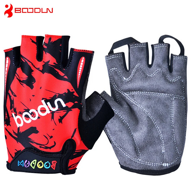 

Boodun Cycling Gloves Half Finger Breathable Outdoor Mountain Bike Children