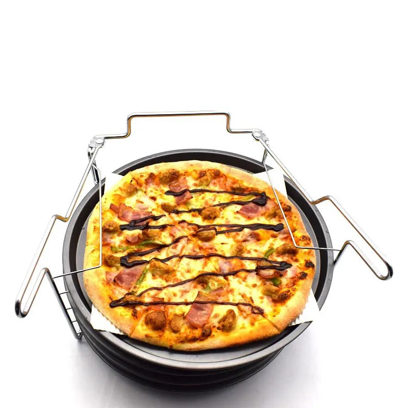 12 inch 4PCS/set Carbon Steel Nonstick Pizza Baking Pan Tray Pizza Plate Dishes Holder Bakeware Home Kitchen Baking Tools