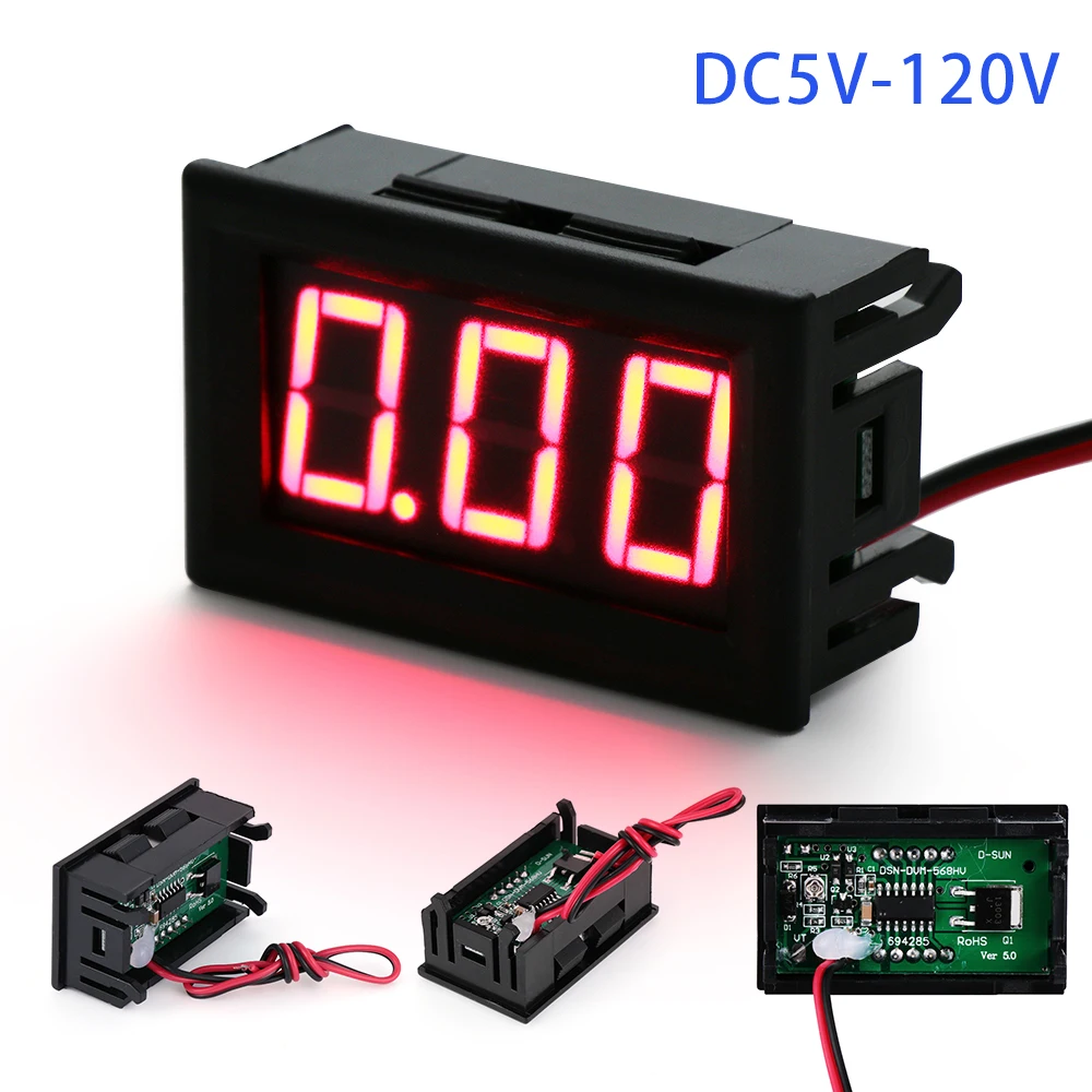 1 шт. Новый Высокоточный DC15-120V цифровой измеритель напряжения датчик заряда батареи низкое Пусковое напряжение гольф-кары измеритель напряжения - изображение