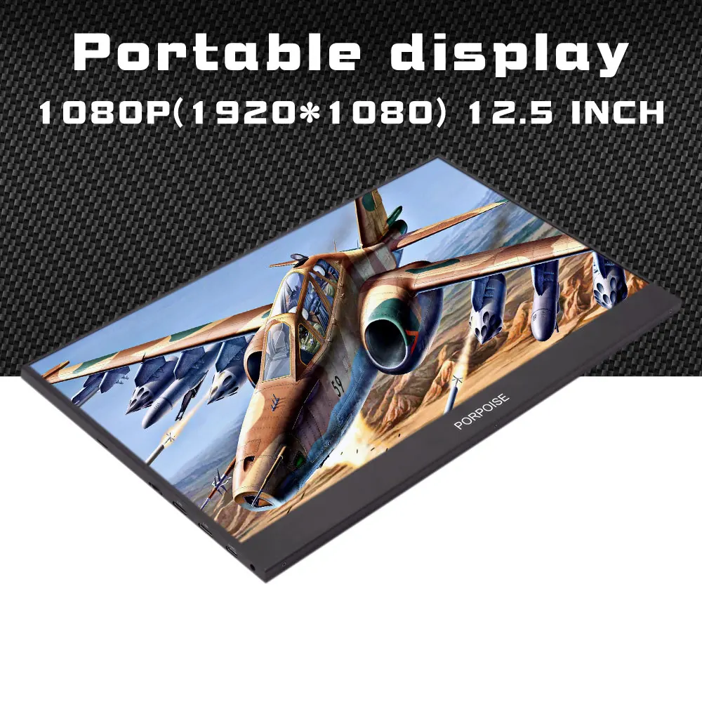

12.5" 1920x1080 IPS FHD Portable Monitor with HDMI USB-power port Metal shell lcd Display for PS3/4 Raspberry laptop TV box CCTV