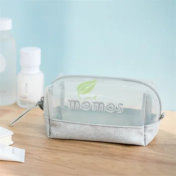 

Fashion Portable Makeup Bag Translucent Design Hand Take Storage Case Simple Waterproof Trumpet Eco-Friendly