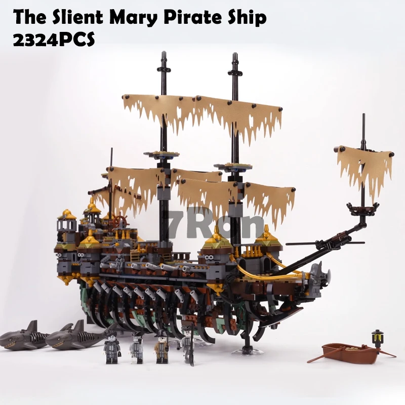 

Compatible With Lego 71042 The Slient Mary Pirate Ship Bela 10680 Series Educational Model Building Blocks 2324pcs Bricks Toys