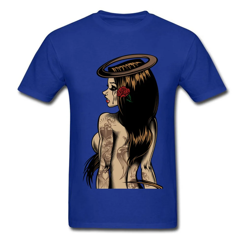 Laura [colored] 100% Cotton Top T-shirts for Men Short Sleeve Printed On Tees Brand New Summer Round Neck Sweatshirts Customized Laura [colored] blue
