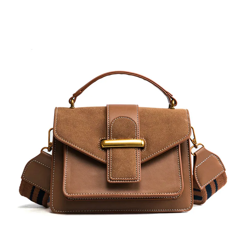 

Fashion Handbags Hit The Color Wide Shoulder Strap Matte Small Square Shoulder Bag Diagonal Luxury Handbag Women Bags Designer