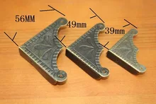 50Pcs 56MM Large Antique wrap angle / corner decorative wooden gift box / tin Right Angle Corner / box four corners