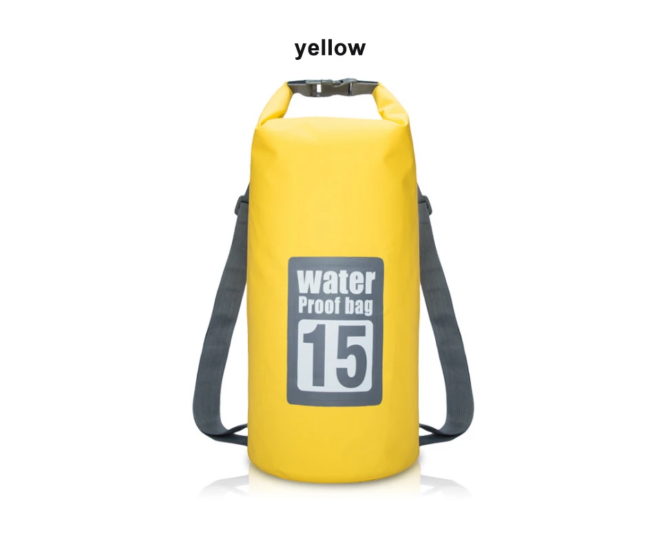 Водонепроницаемый сумка ПВХ водонепроницаемая сумка, для плавания пляж дрейфующих сумка на двух ремнях водостойкий мешок 10L 15L 20L