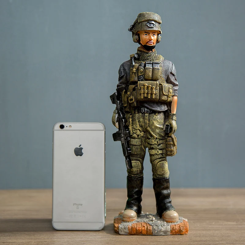  American personality retro desk wine cabinet bookcase special soldier outfit Creative soldier model - 32845097631
