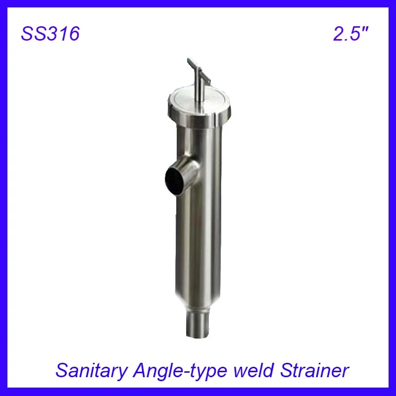 

2.5'' Sanitary Stainless Steel SS316 Angle-type Filter Strainer Filter f Beer/ dairy/ pharmaceutical/beverag /chemical industry