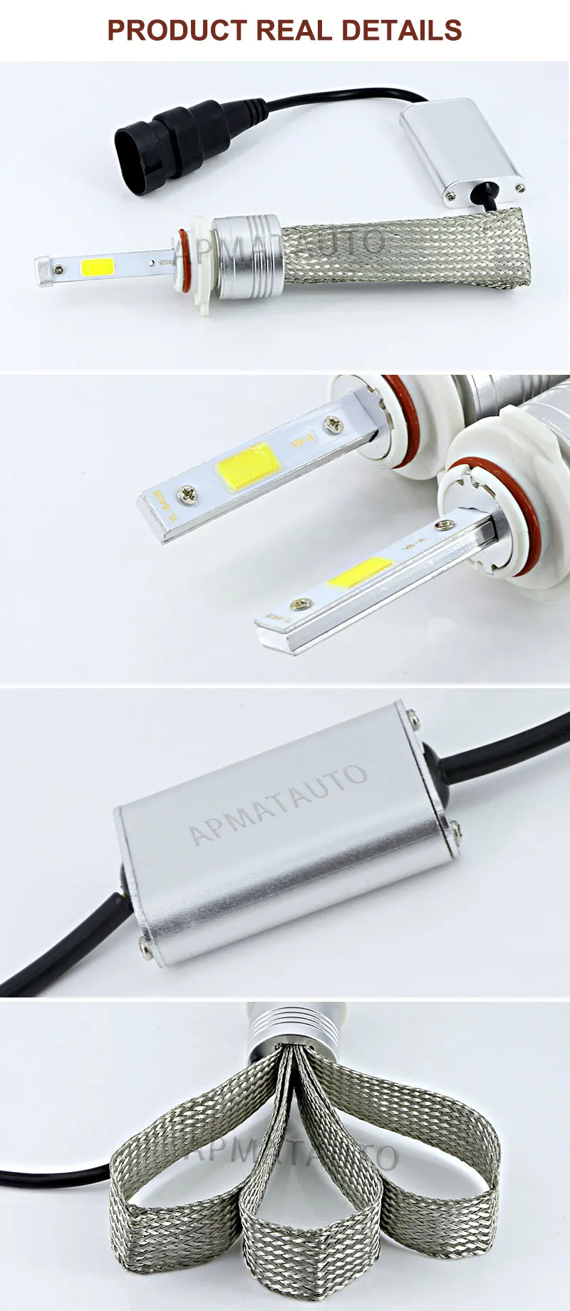 Product real shot h1 h3 h4 h7  h8 h9 h11 9004 9005 9006 9007 9008 h13