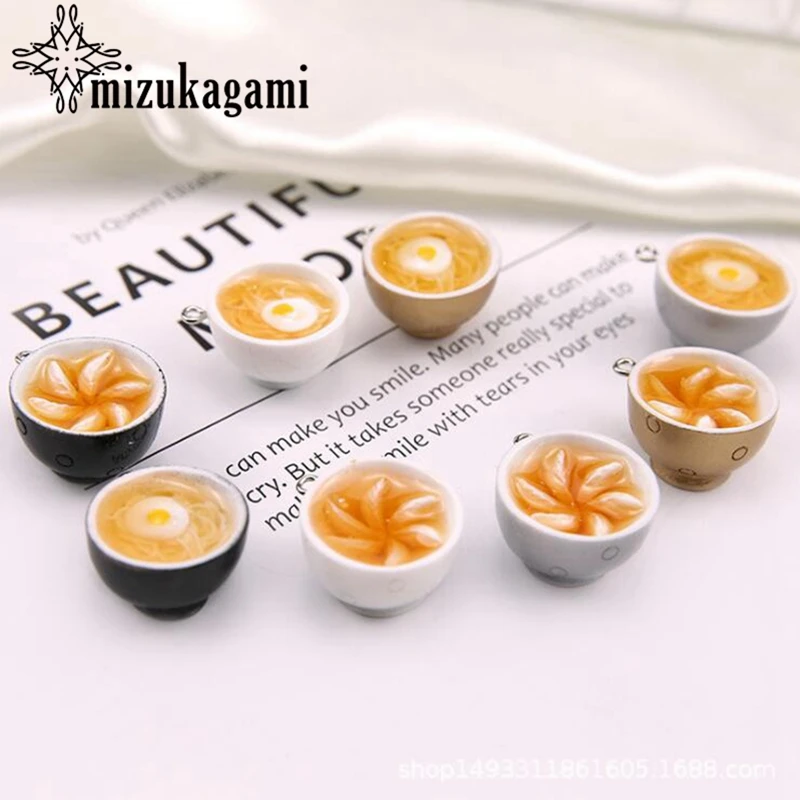 

Originality Charms Resin Simulated Food Bowl Charms Pendant For DIY Fashion Drop Earrings Jewelry Making Accessories