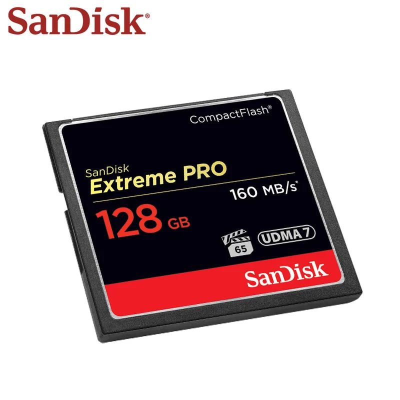 Карта памяти SANDISK EXTREME PRO compact flash объемом 32 ГБ 64 128 CF карта до 160 МБ/с. скорость чтения