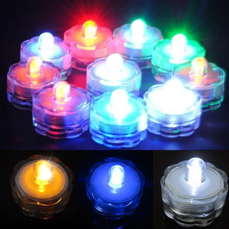 

Waterproof Flameless LED Candle Light Tea Lamp Aquarium Lamp for Party Propose Wedding Decoration Wireless Light