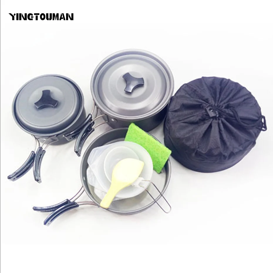 YINGTOUMAN Aluminum Alloy Tableware Outdoor Camping Picnic Tableware