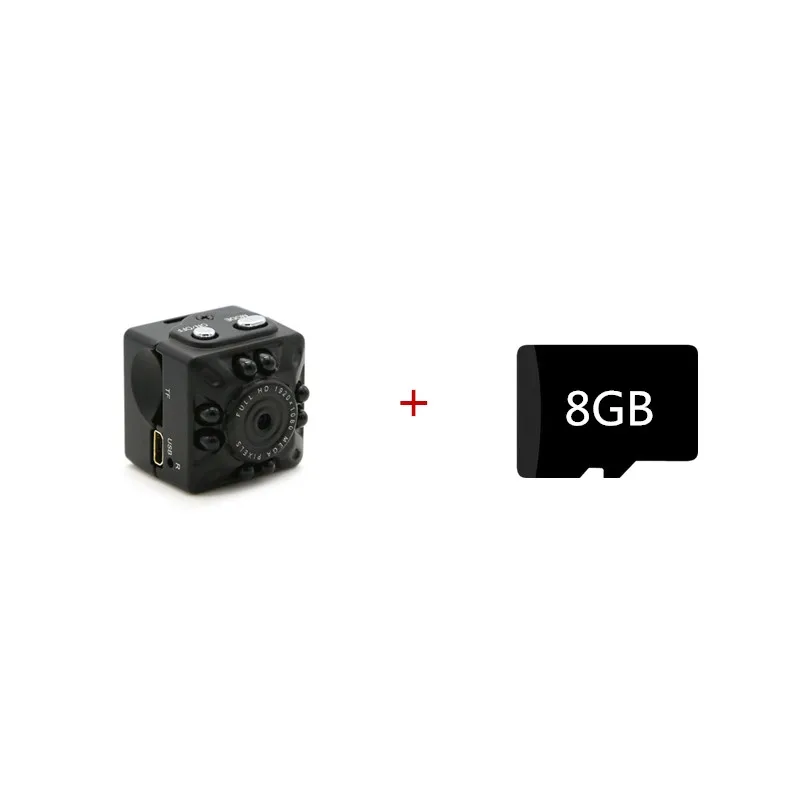 SQ10 мини-камера 1080P портативная видеокамера для безопасности карманная маленькая камера с функцией ночного видения с функцией обнаружения движения DVR Поддержка TF карты - Цвет: Standard 8GB