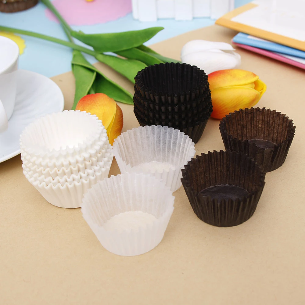 100pcs Liners Cases Mini Muffin Wrapper Chocolate Cupcake Baking Cake Paper 