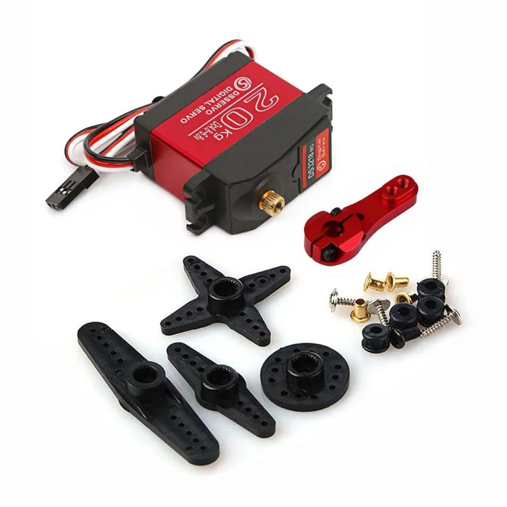 

Waterproof DS3218MG 60g Digital Servo Metal Gear 20KG Torque for RC Car Robot